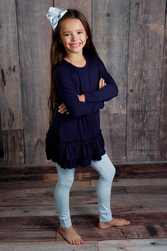 Sutton Button Leggings - Sky