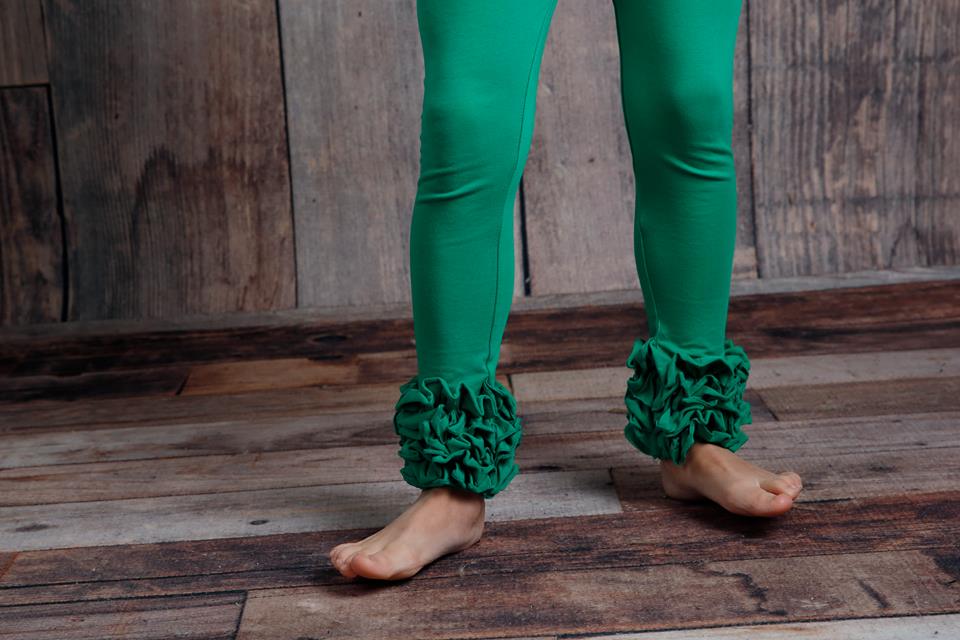 Icing Ruffle Leggings - Emerald