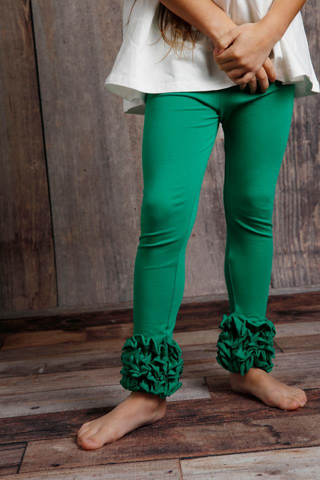 Icing Ruffle Leggings - Emerald