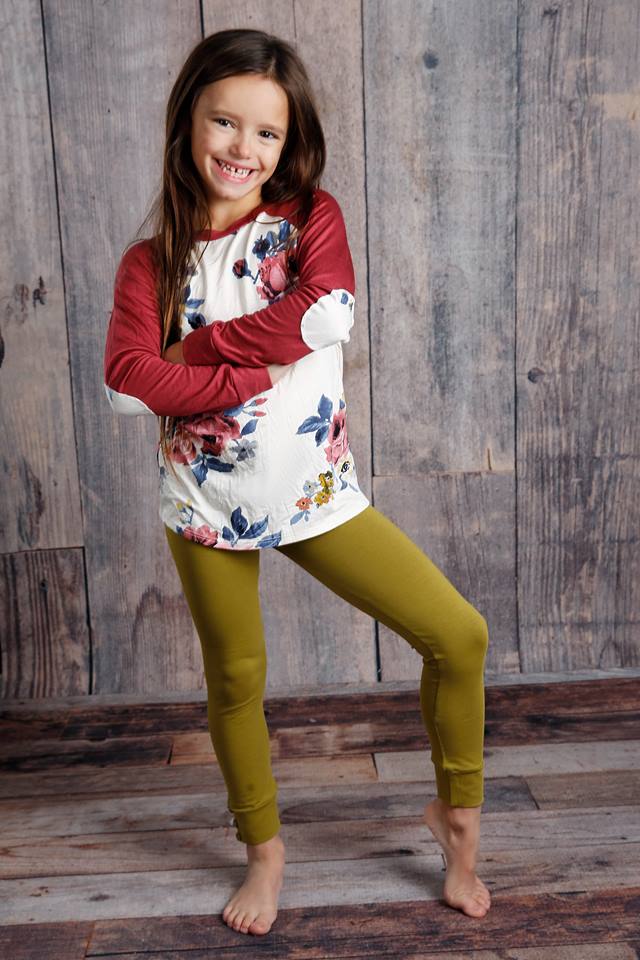 Sutton Button Leggings - Herb