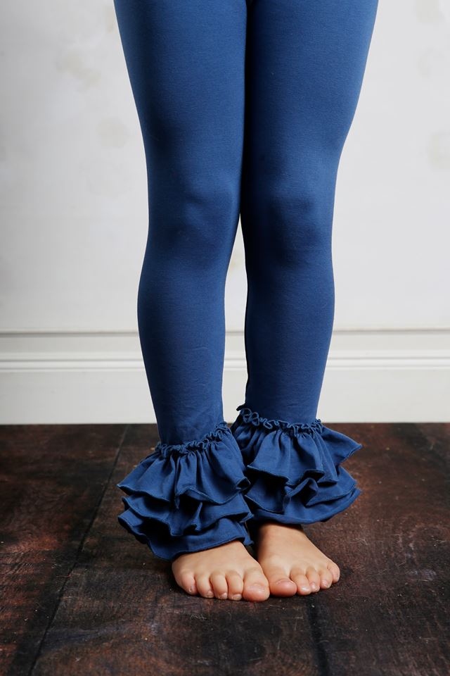Bella Triple Ruffle Pants - Royal