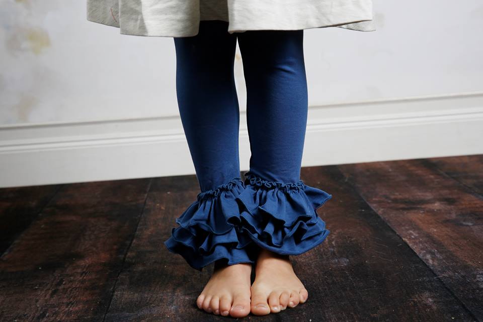 Bella Triple Ruffle Pants - Royal