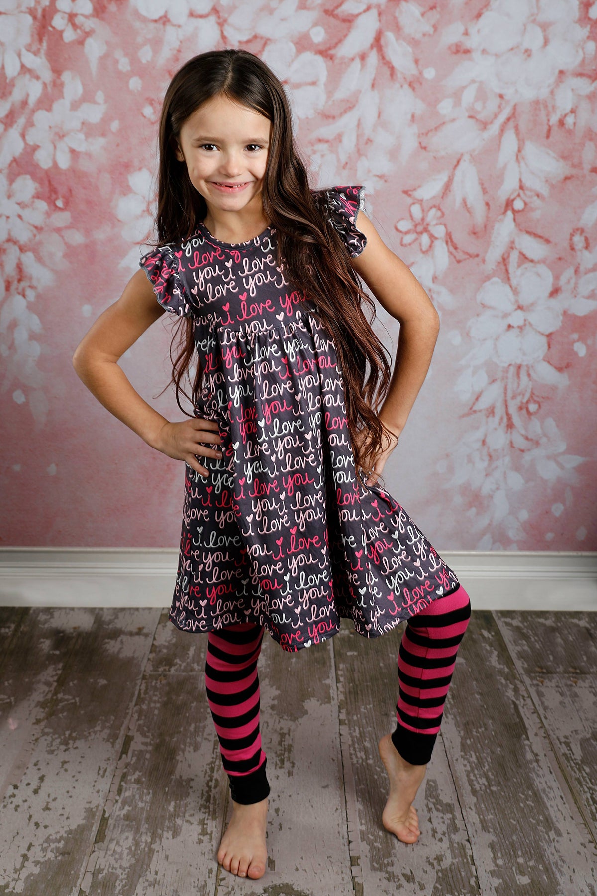 Sutton Button Leggings - Heart Throb