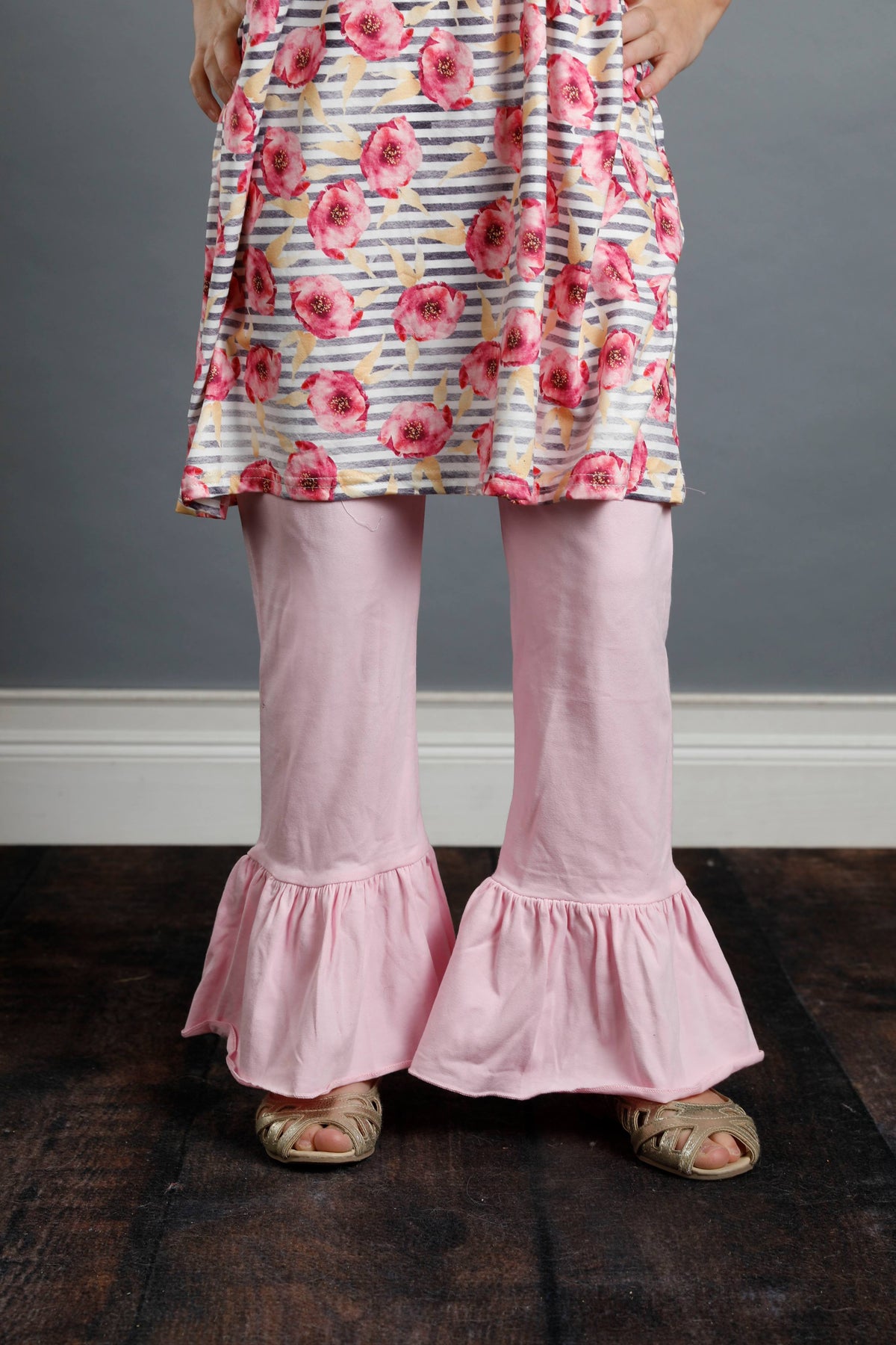Ellie Ruffle Pants - Light Pink