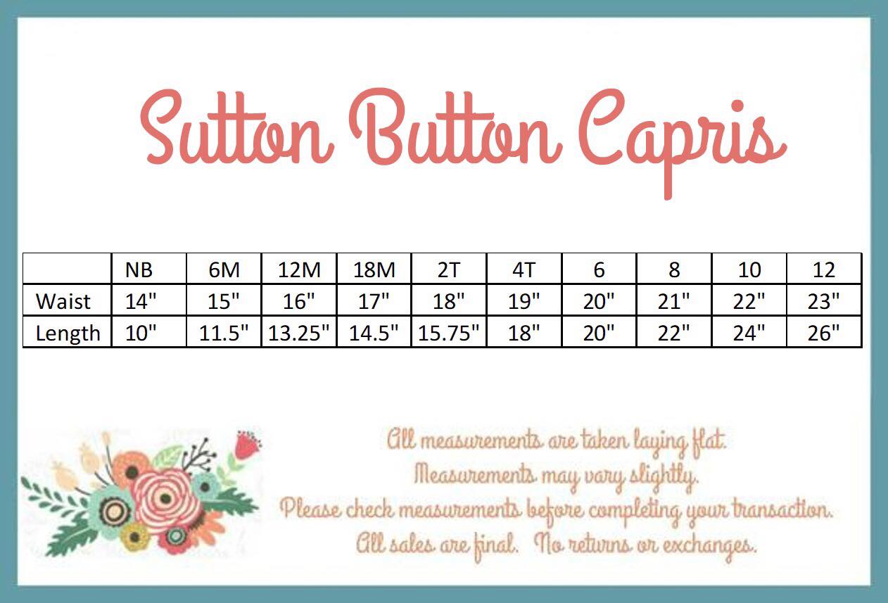 Capri Sutton Button Leggings - Coral - Pearls and Piggytails