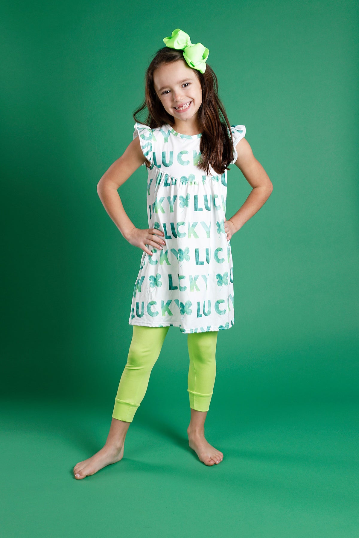 Capri Sutton Button Leggings - Lime