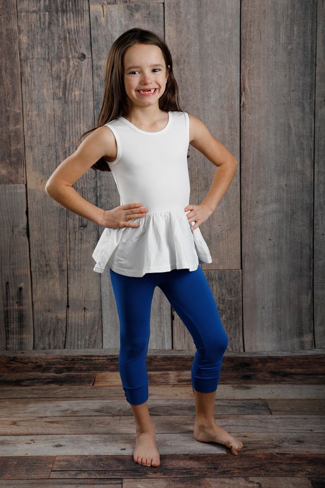 Emmy Sleeveless Peplum - Soft White