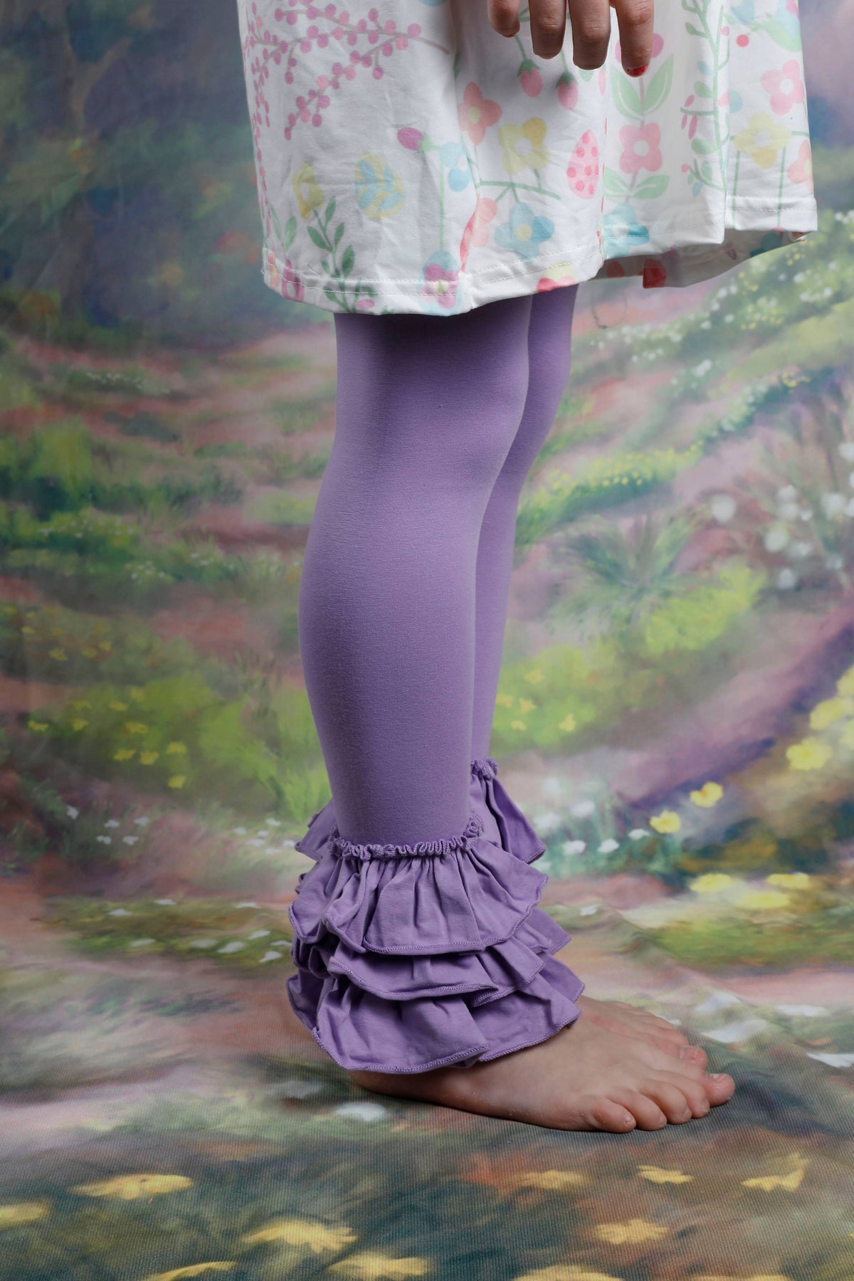 Bella Triple Ruffle Pants - Purple