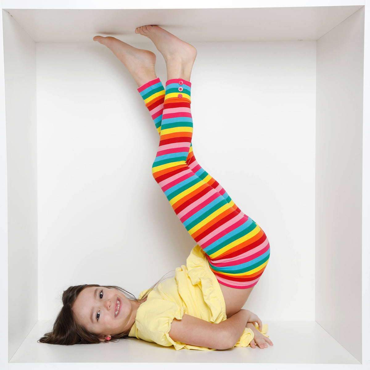 Sutton Button Leggings - Rainbow