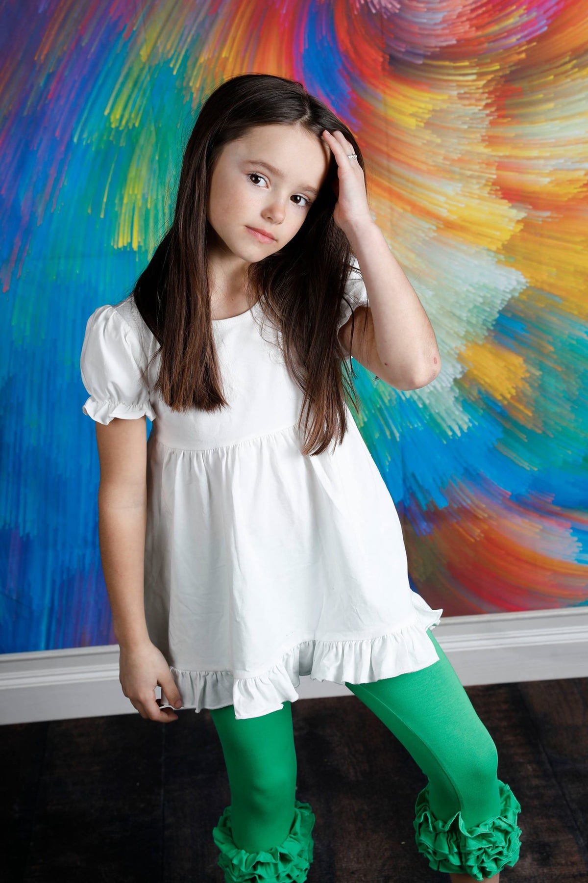 Capri Icing Leggings - Pickle