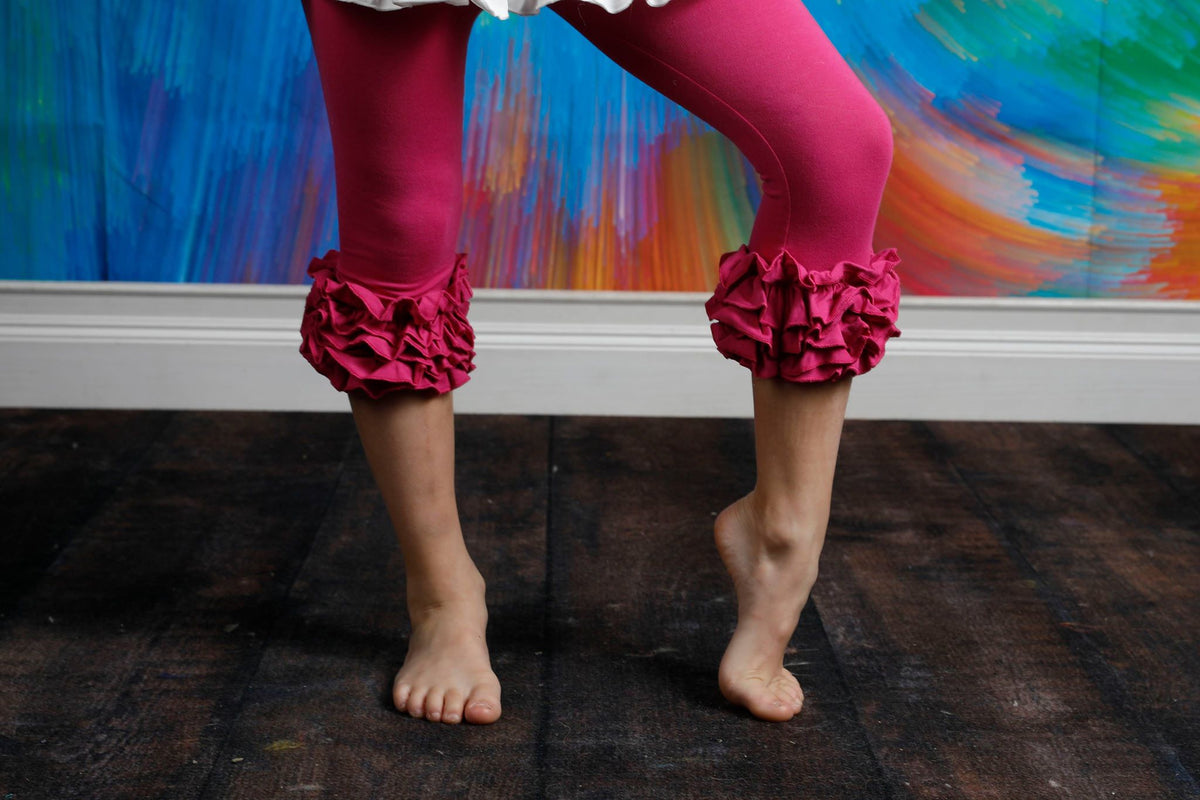 Capri Icing Leggings - Razzle