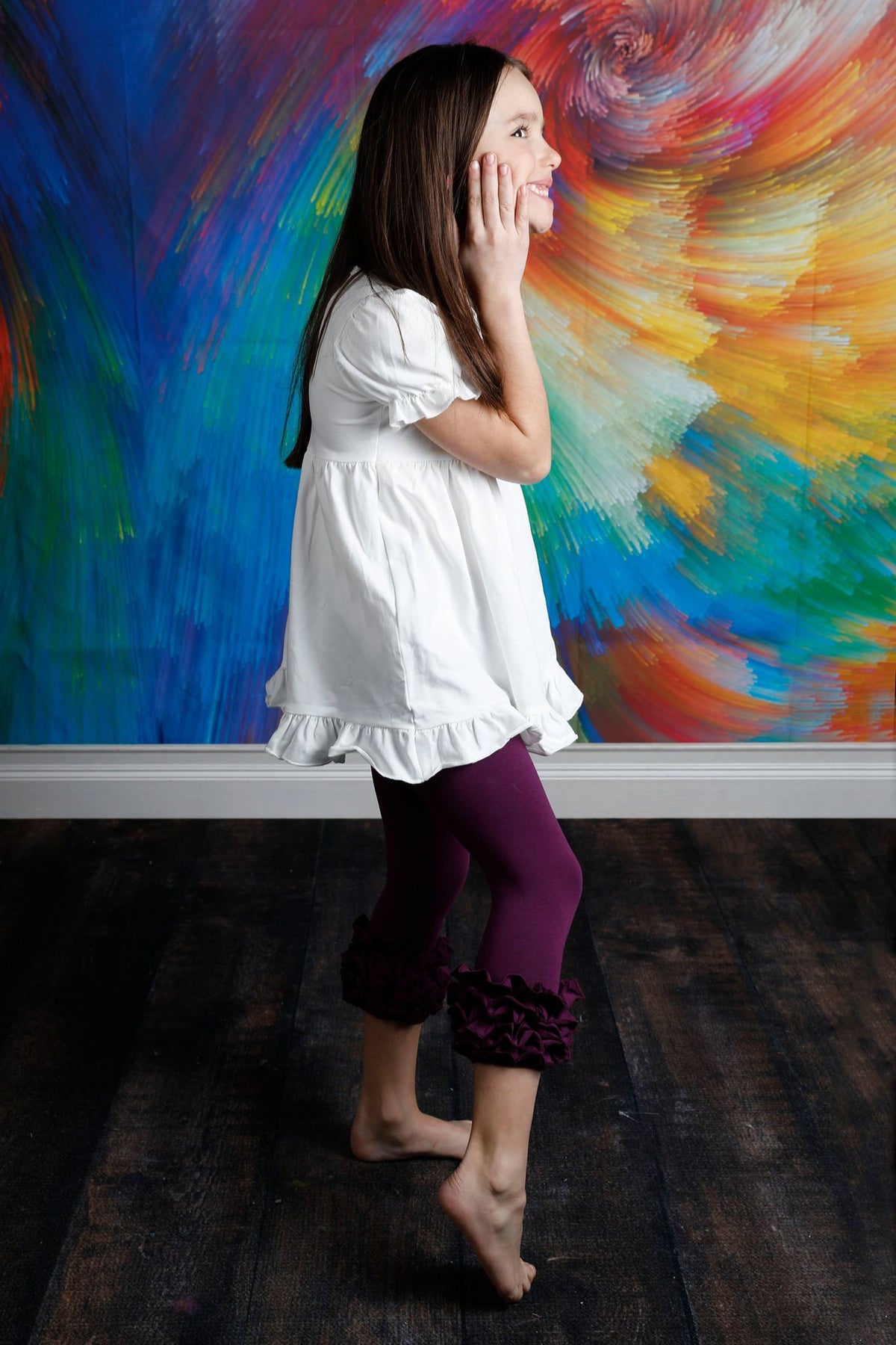 Capri Icing Leggings - Berry