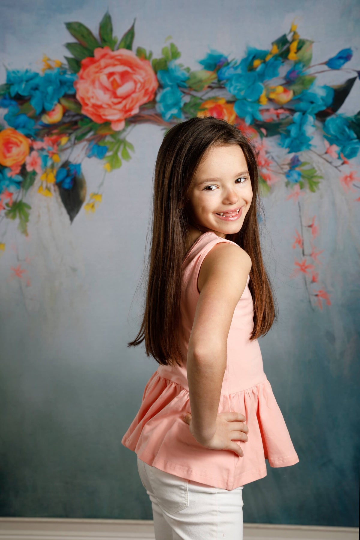 Emmy Sleeveless Peplum - Peach