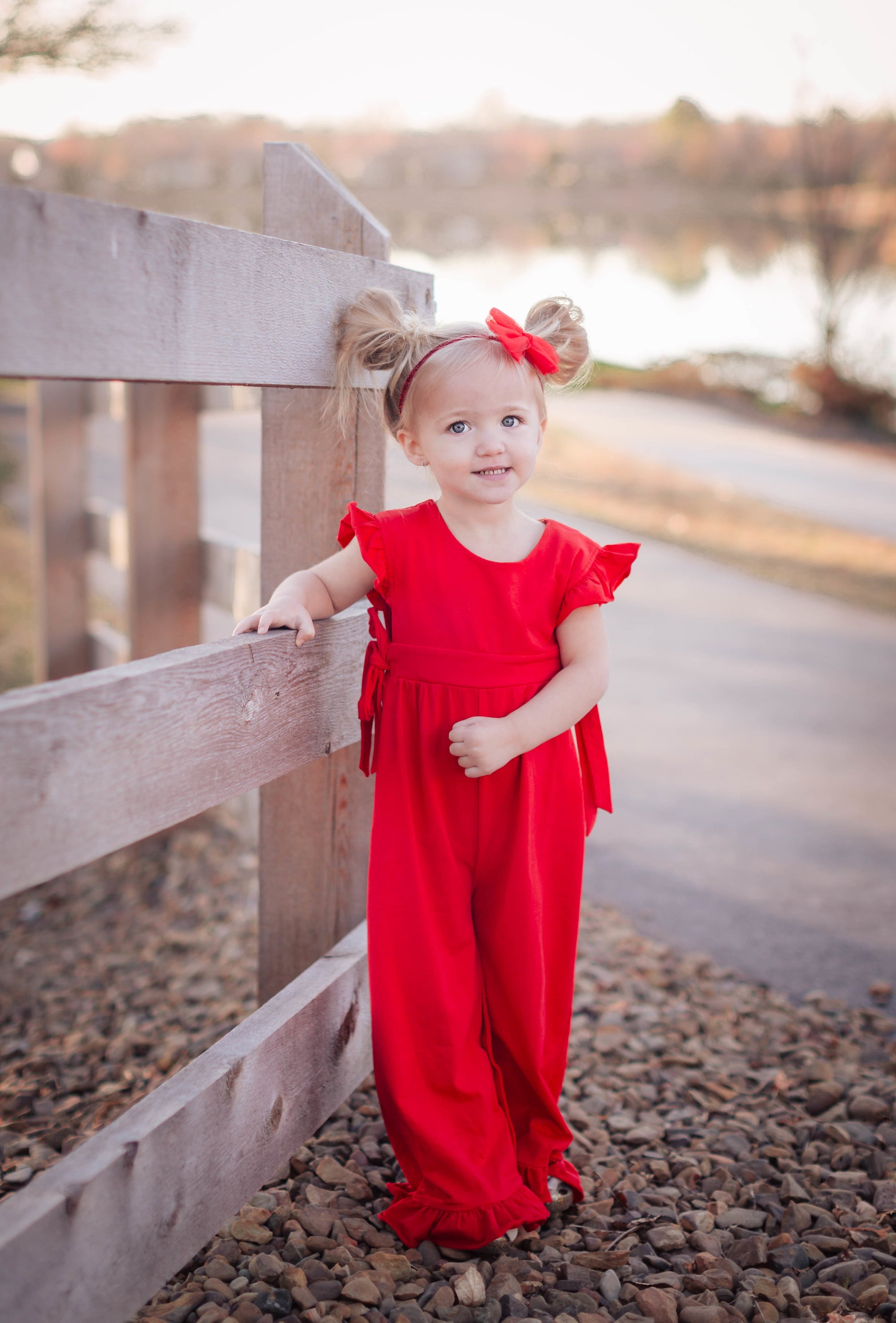Reagan Romper - Red