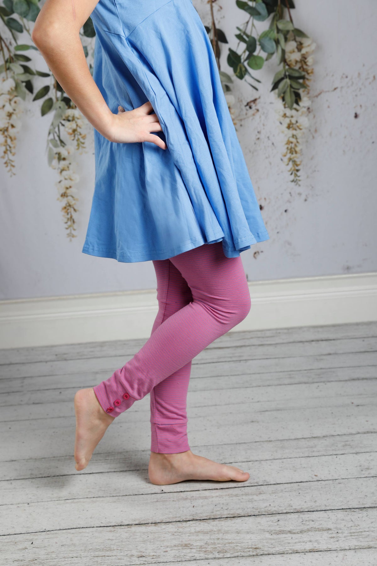 Sutton Button Leggings - Summer Parade