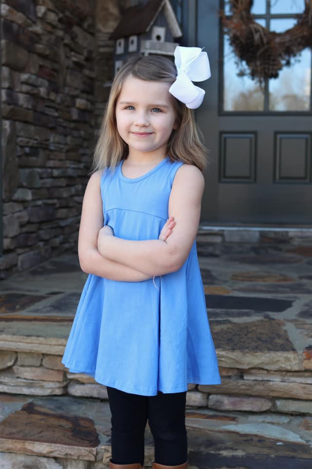 Mary Grace Tunic - Cornflower