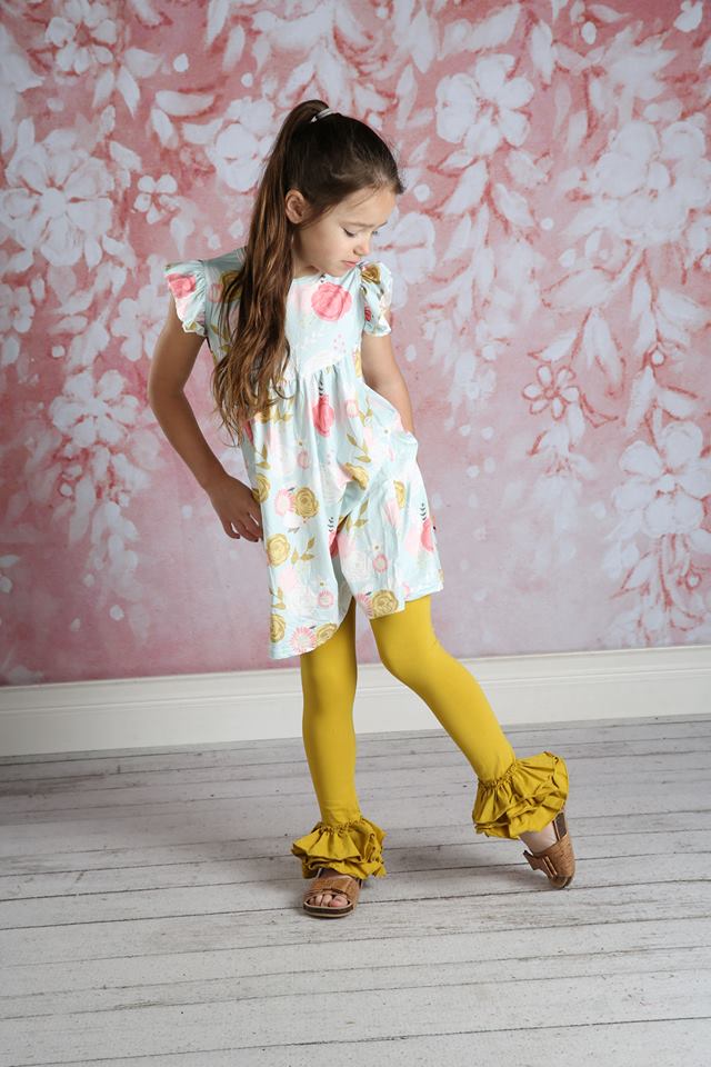 Bella Triple Ruffle Pants - Dijon
