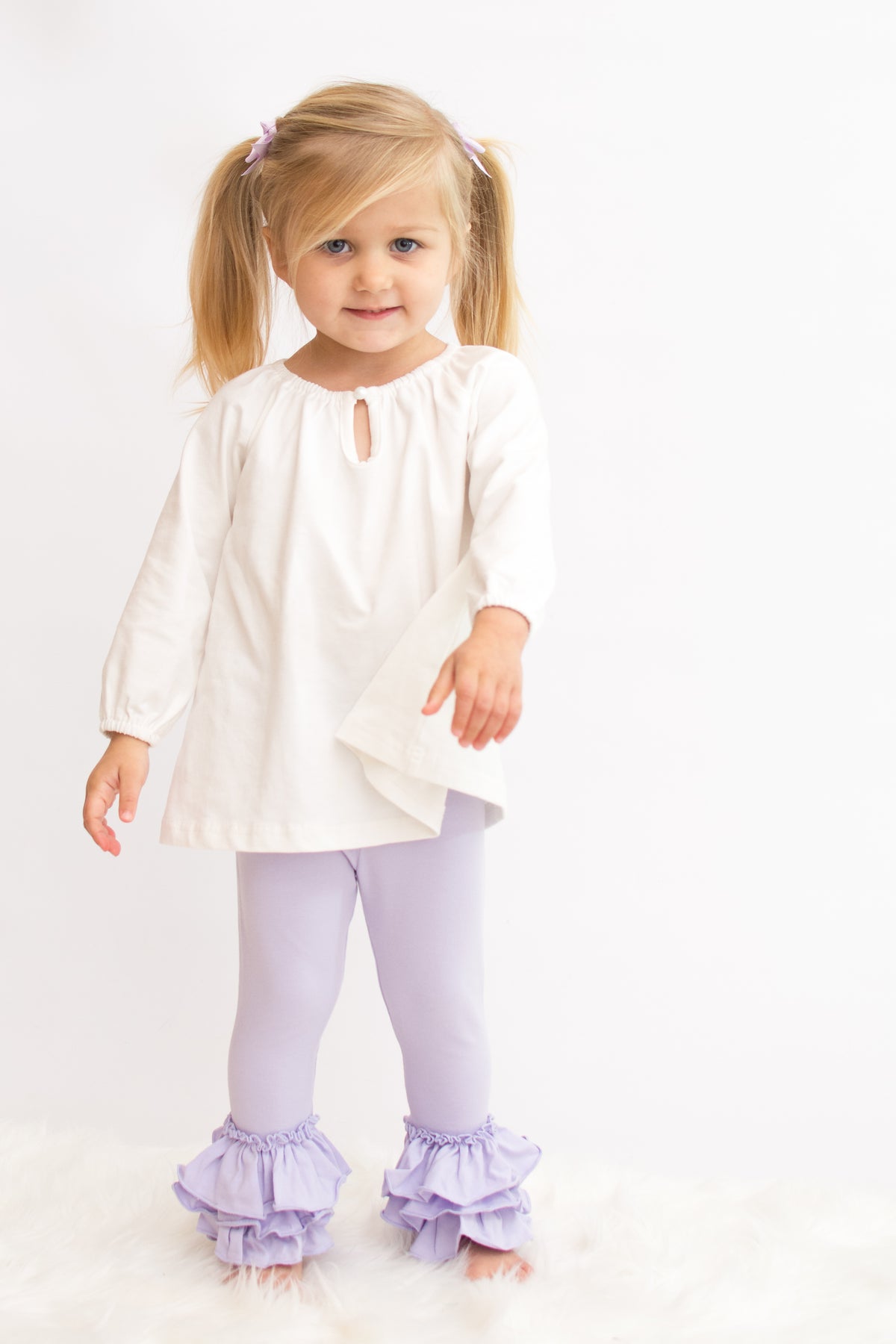 Bella Triple Ruffle Pants - Lilac