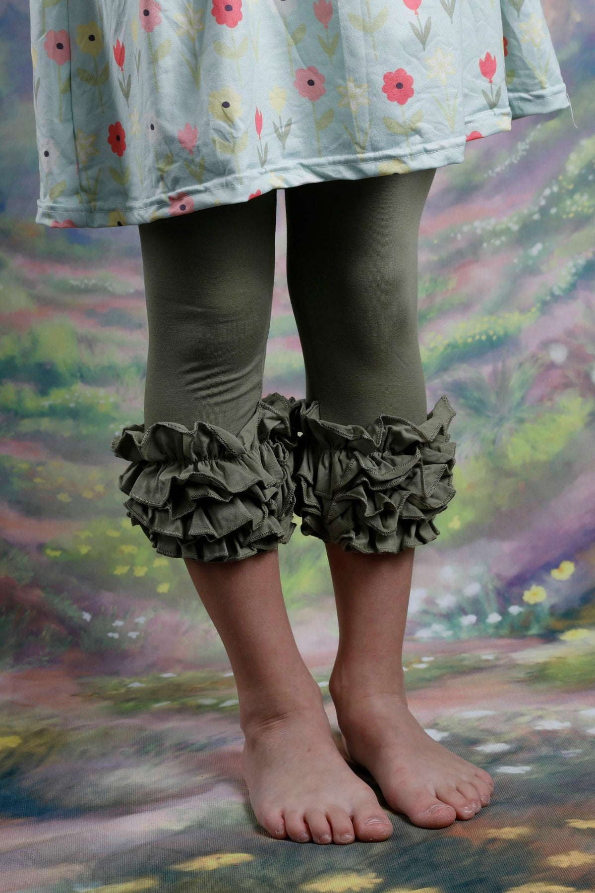 Capri Icing Leggings - Clove