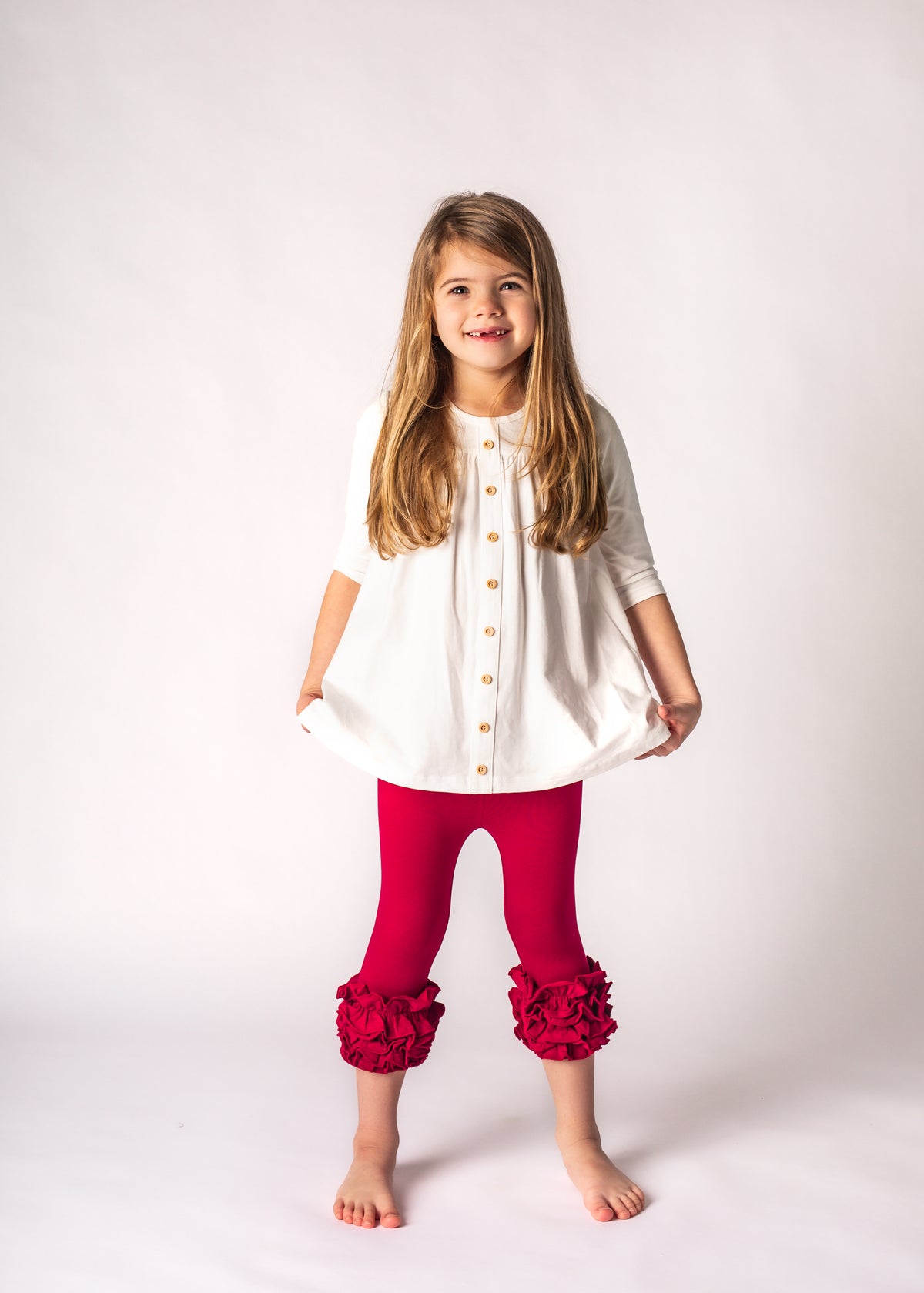 Capri Icing Leggings - Lipstick
