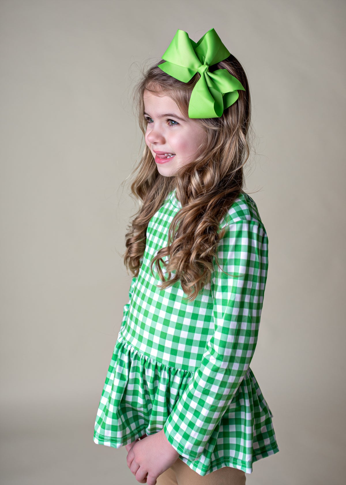 Haley Long Sleeve Peplum - Clover