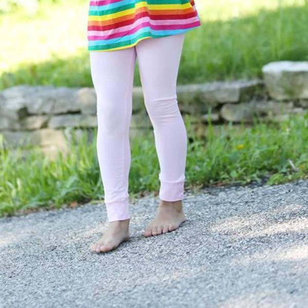 Sutton Button Leggings - Light Pink - Pearls and Piggytails