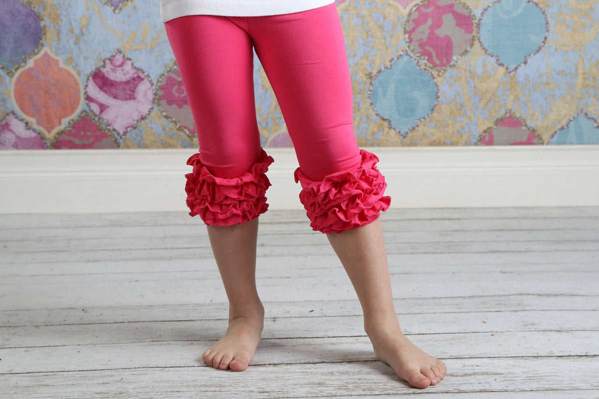 Capri Icing Leggings - Hot Pink - Pearls and Piggytails