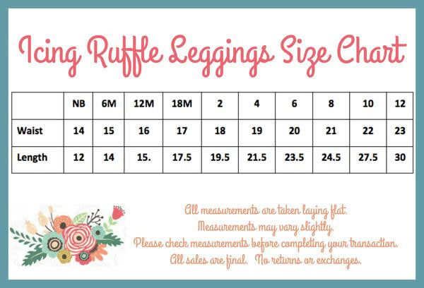 Icing Ruffle Leggings - Jade Stripe - Pearls and Piggytails