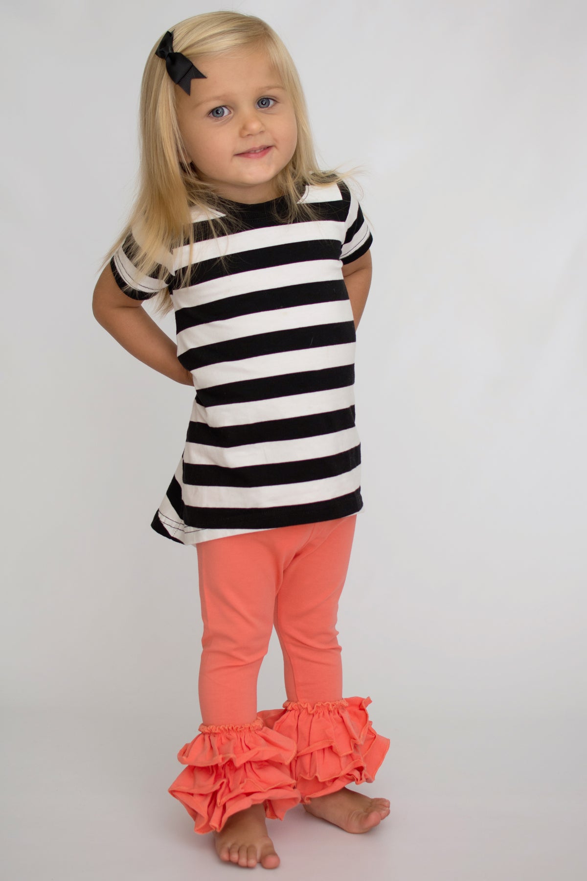 Bella Triple Ruffle Pants - Coral