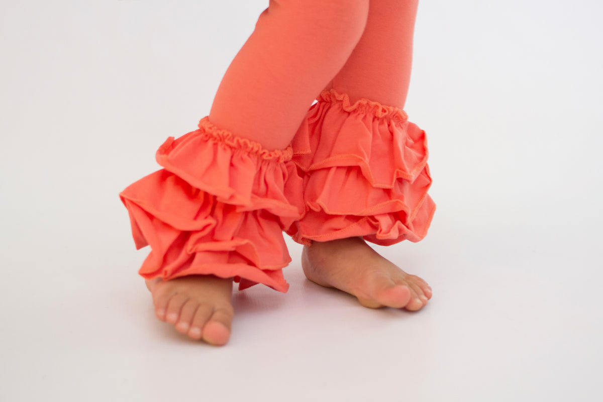 Bella Triple Ruffle Pants - Coral