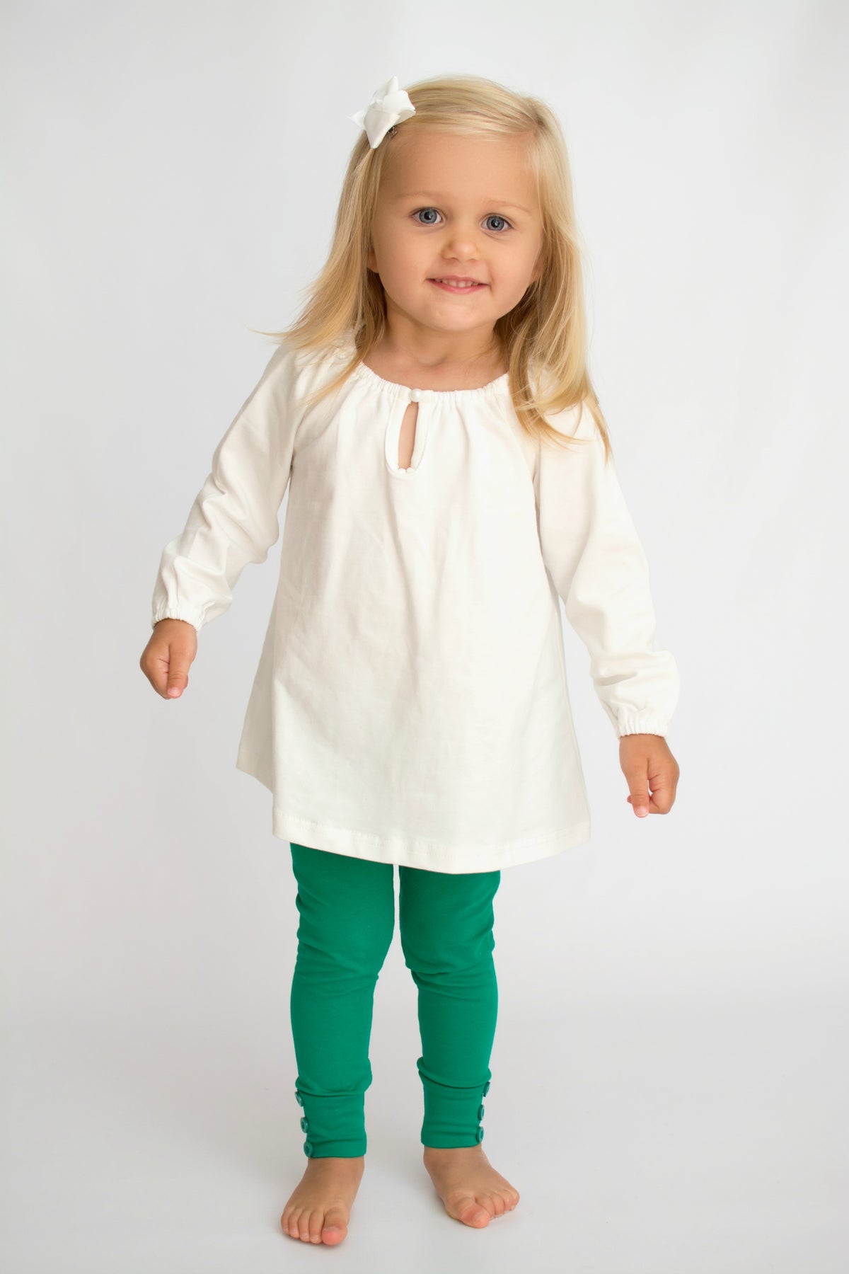 Sutton Button Leggings - Emerald