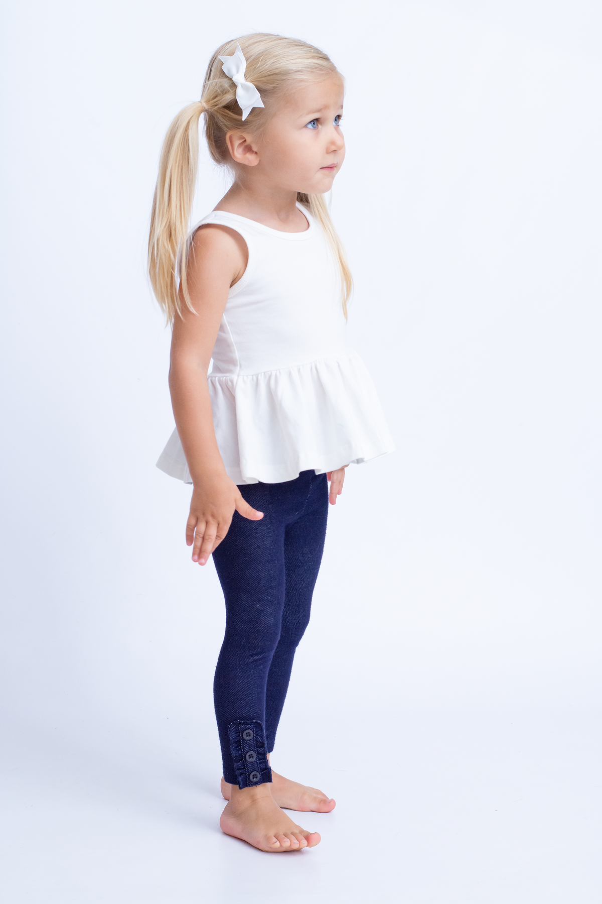 Emmy Sleeveless Peplum - Soft White