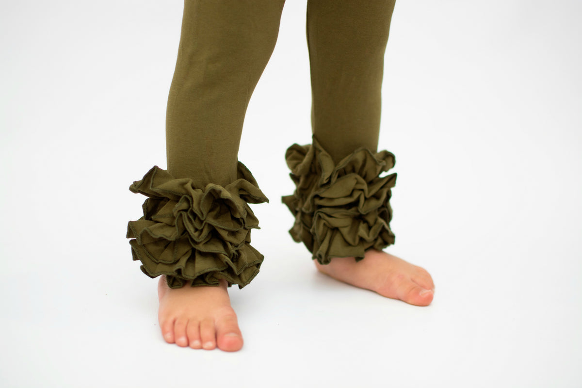 Icing Ruffle Leggings - Army