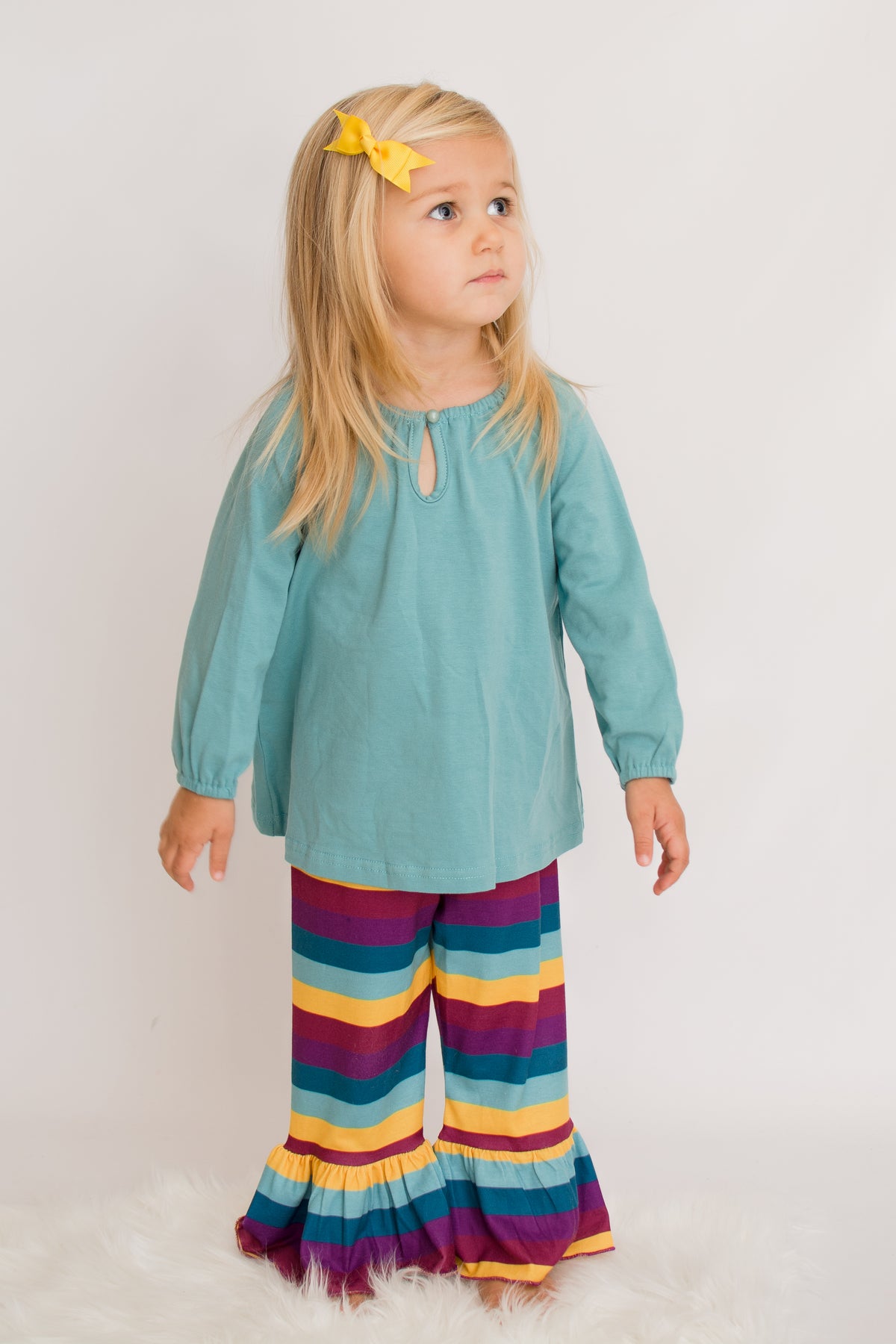 Ellie Ruffle Pants - Enchanted Rainbow