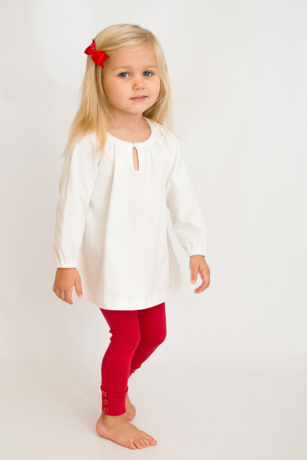 Sutton Button Leggings - Firecracker