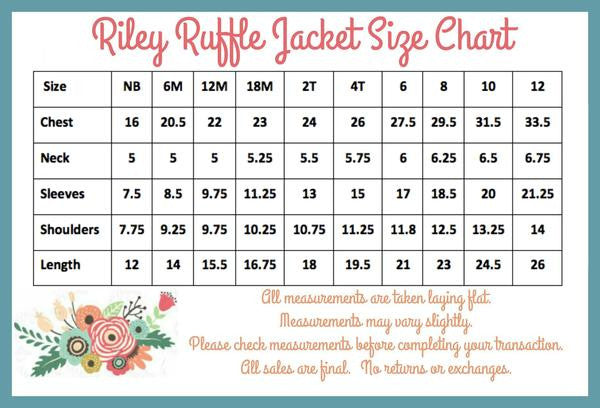 PREORDER Riley Ruffle Jacket - Red - Pearls and Piggytails