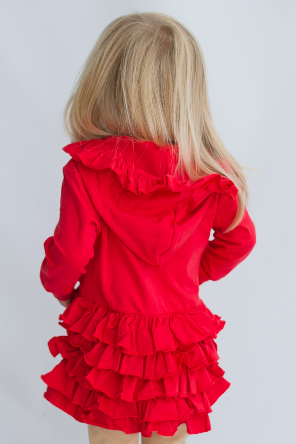 Riley Ruffle Jacket - Red