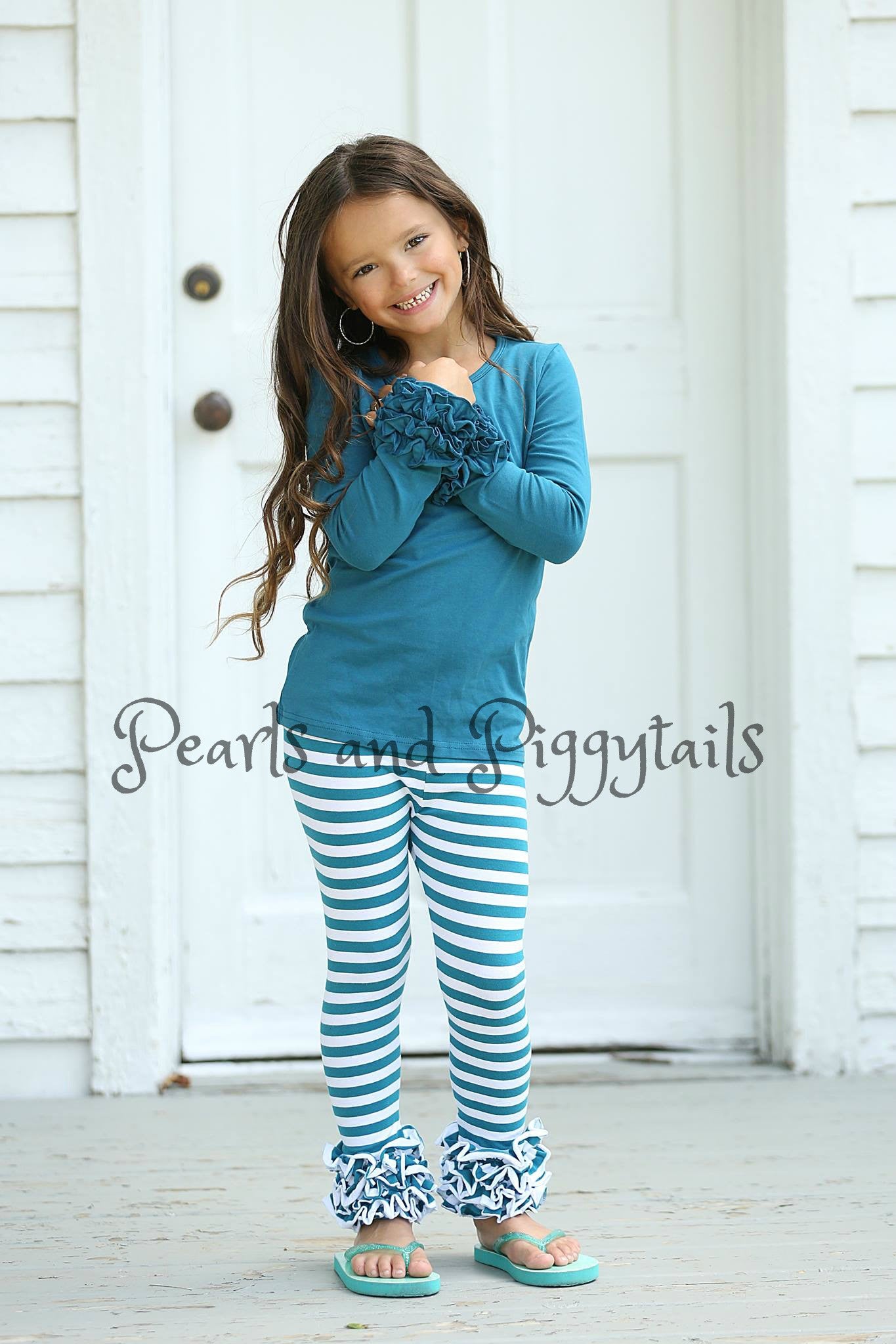 Explosive Striped Ruffle Sweater Explosive Striped Ruffle Sweater