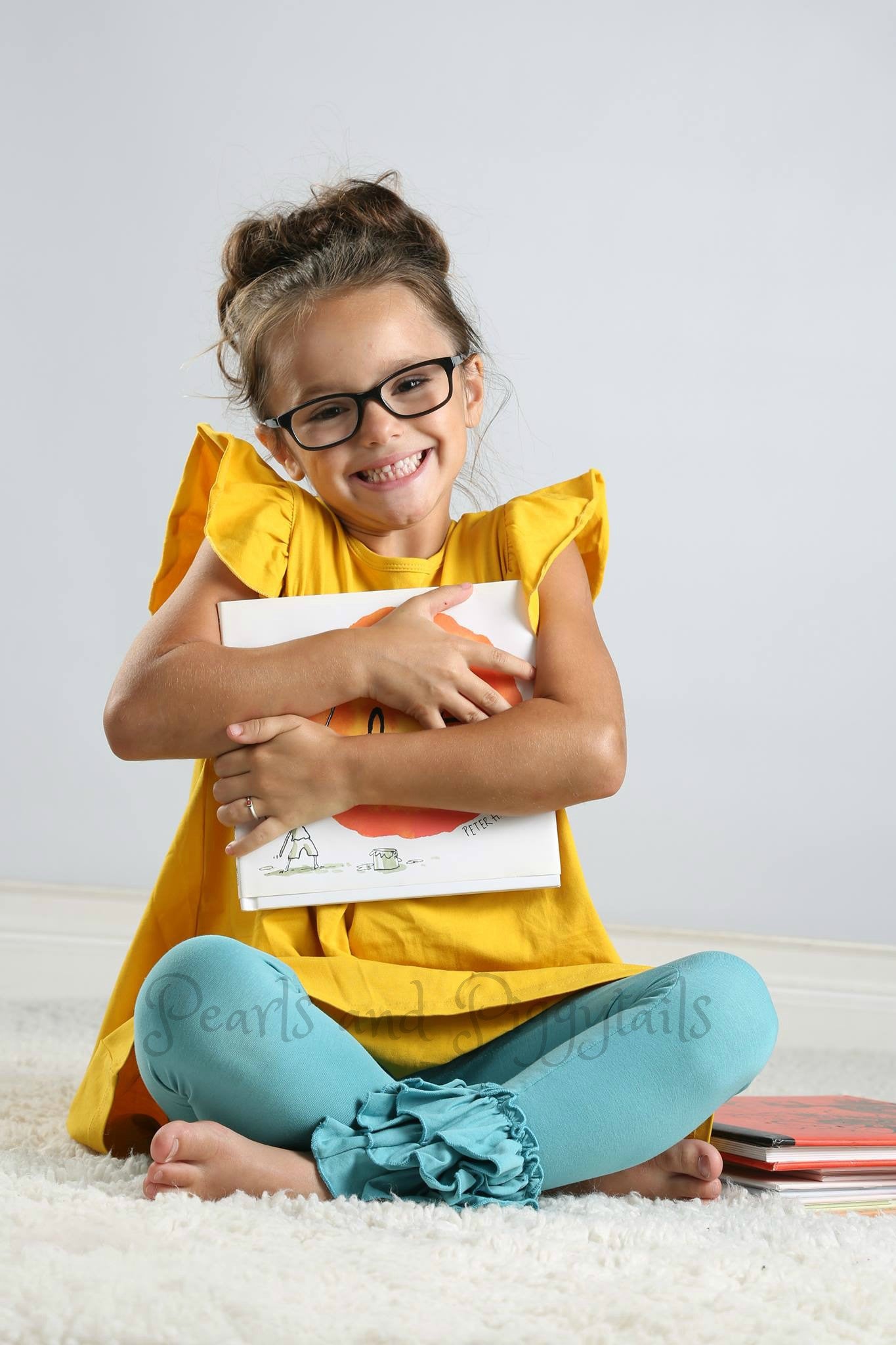 Bella Triple Ruffle Pants - Storm - Pearls and Piggytails