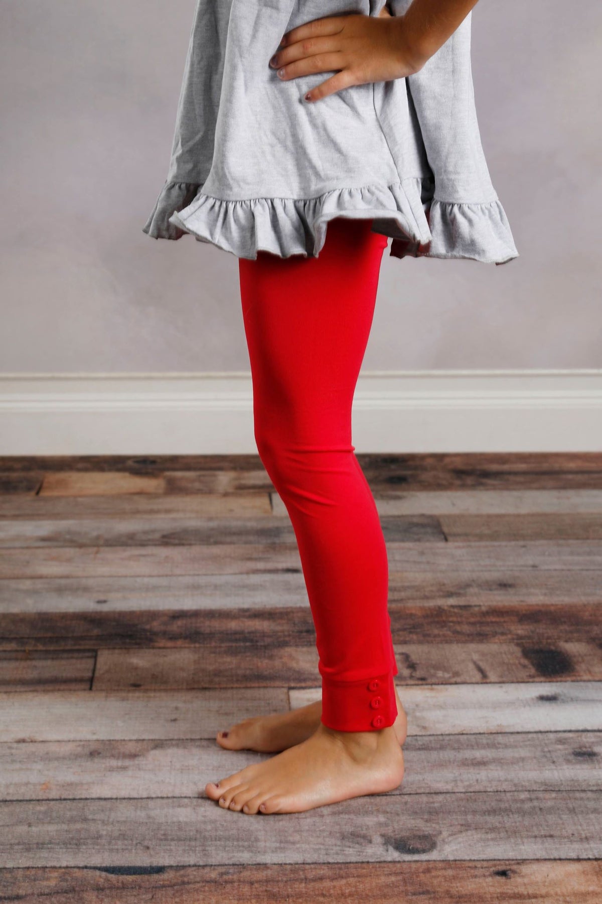 Sutton Button Leggings - Melon