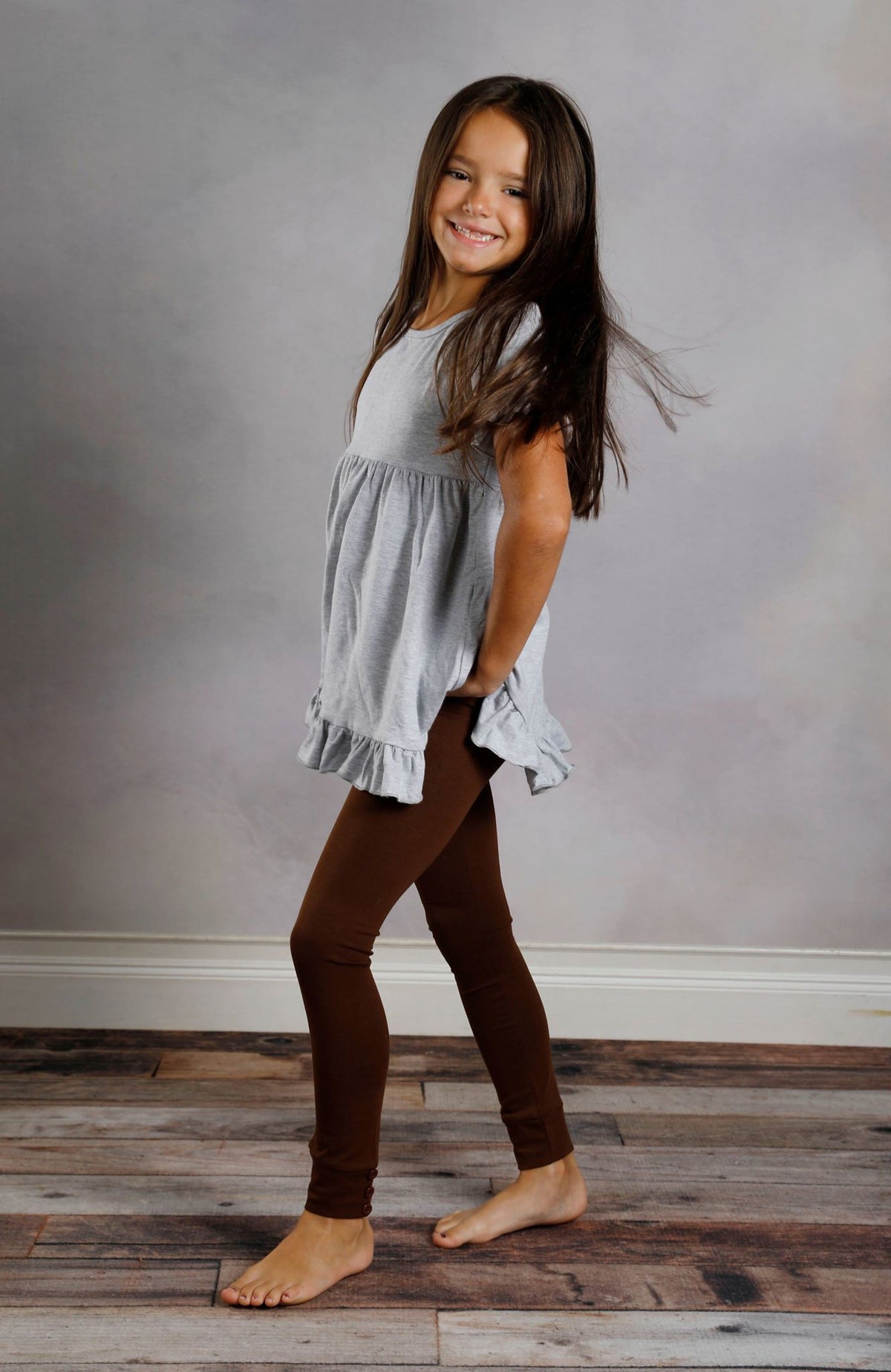 Sutton Button Leggings - Mocha