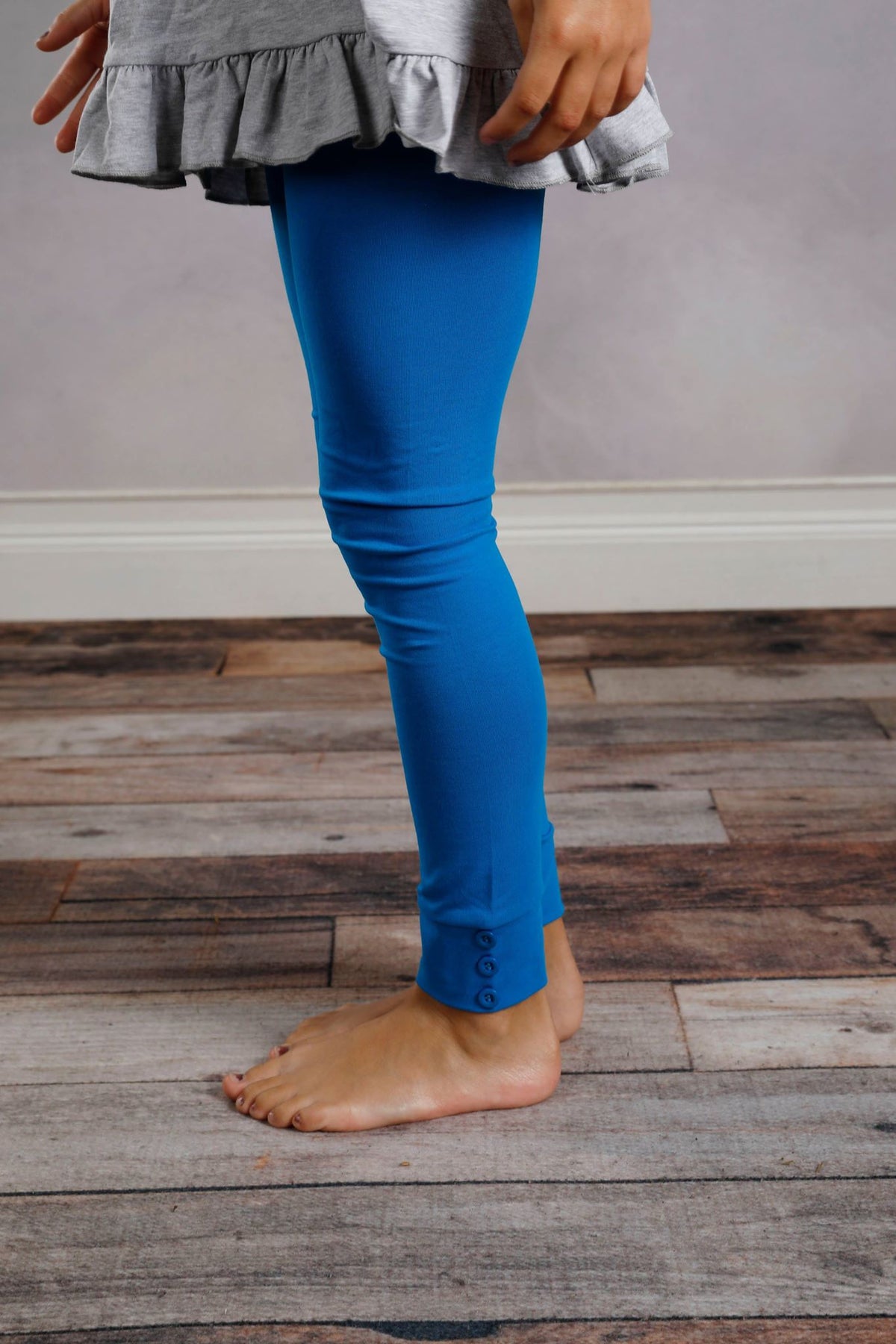 Sutton Button Leggings - Sapphire