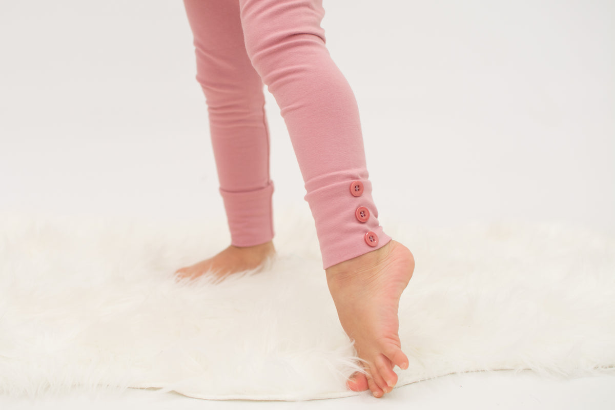Sutton Button Leggings - Mauve