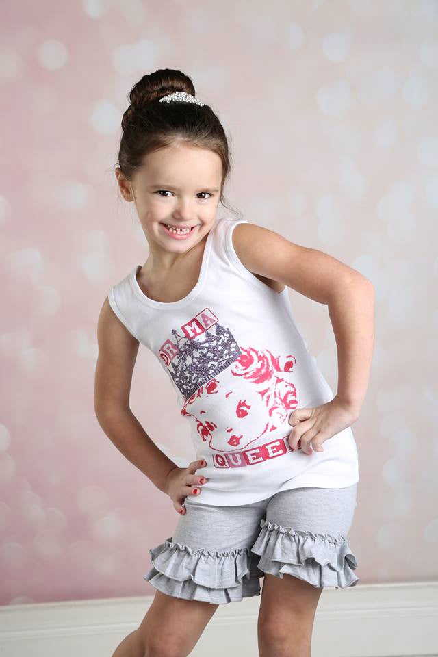 Ruffle Shortie - T-Shirt - Pearls and Piggytails
