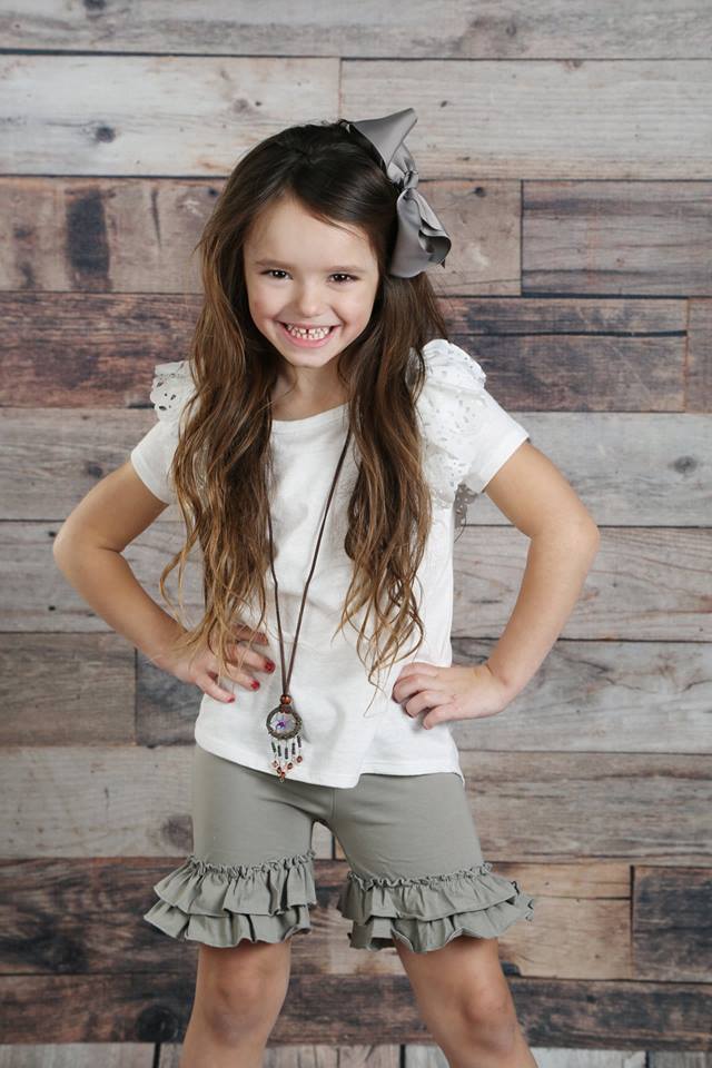Ruffle Shortie - Taupe