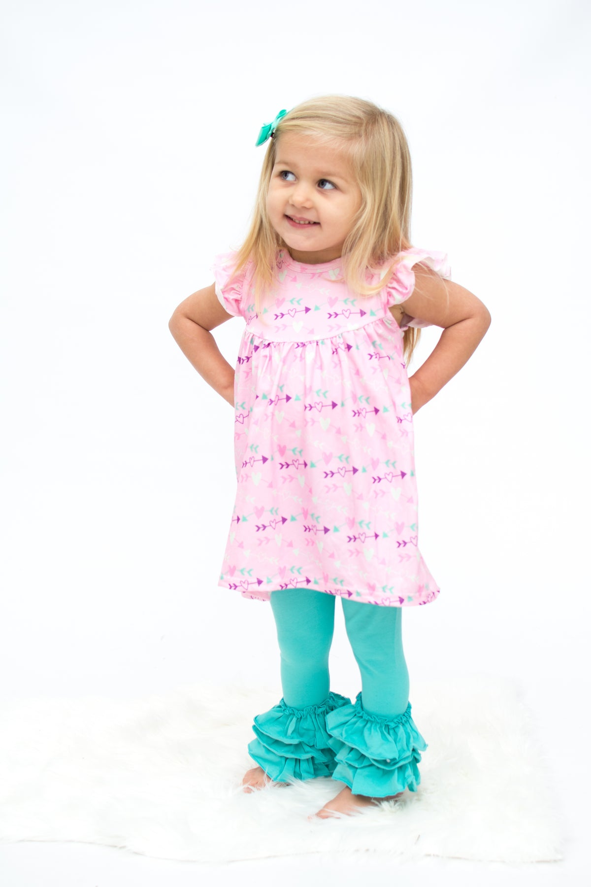 Bella Triple Ruffle Pants - Tiffany