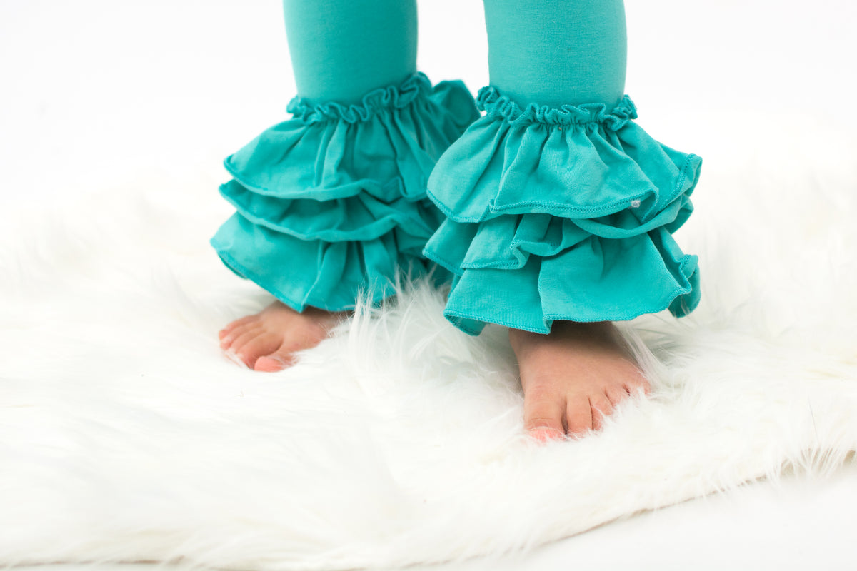 Bella Triple Ruffle Pants - Tiffany