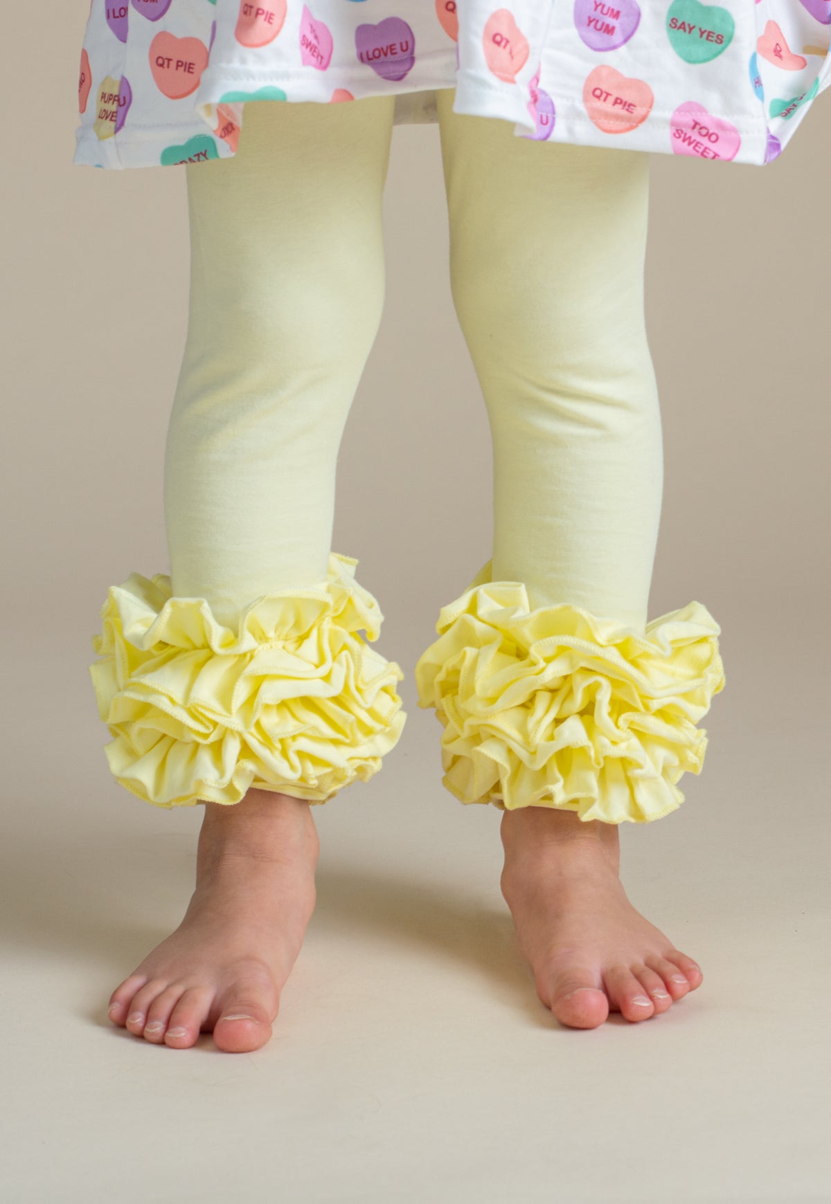 Icing Ruffle Leggings - Mellow Yellow