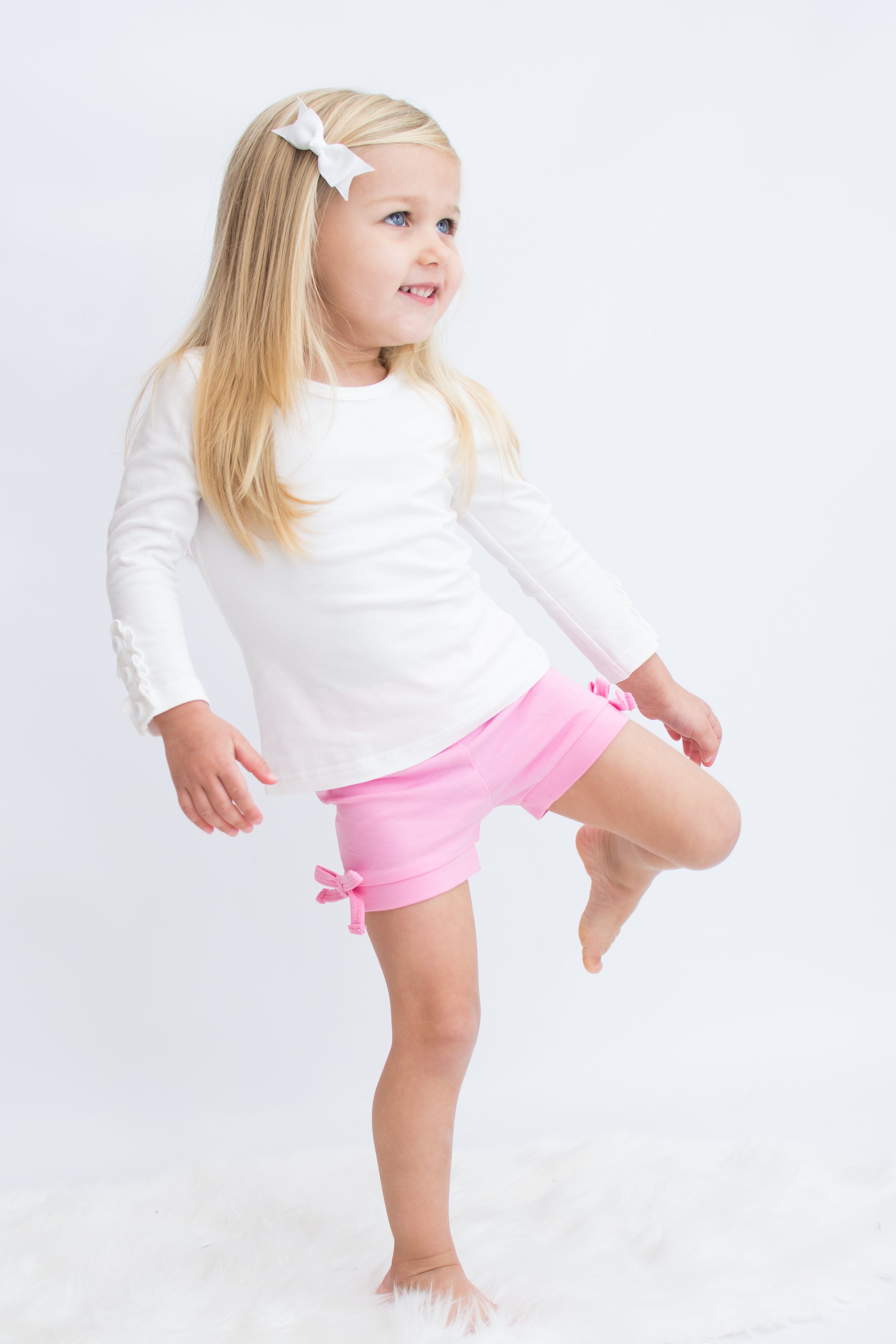 Cartwheel Shorts Pink Pearls and Piggytails