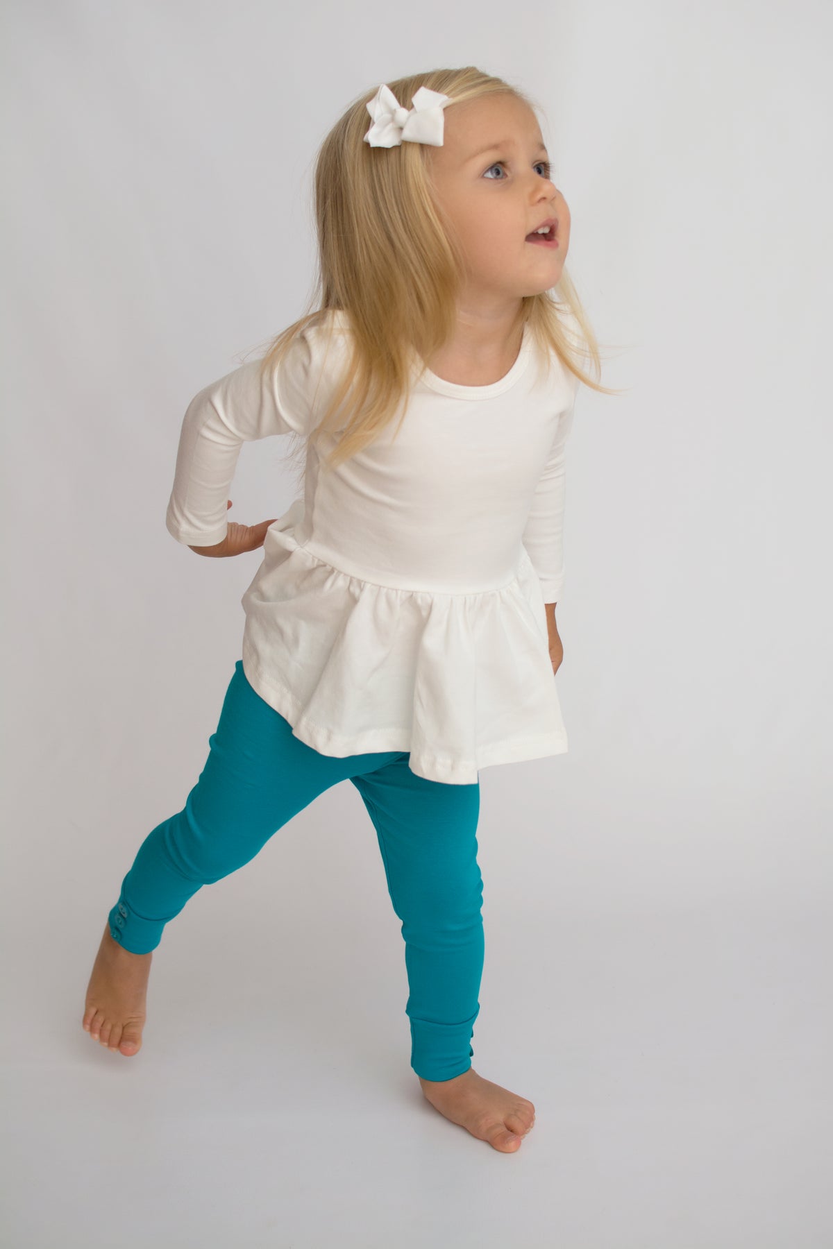 Sutton Button Leggings - Mermaid